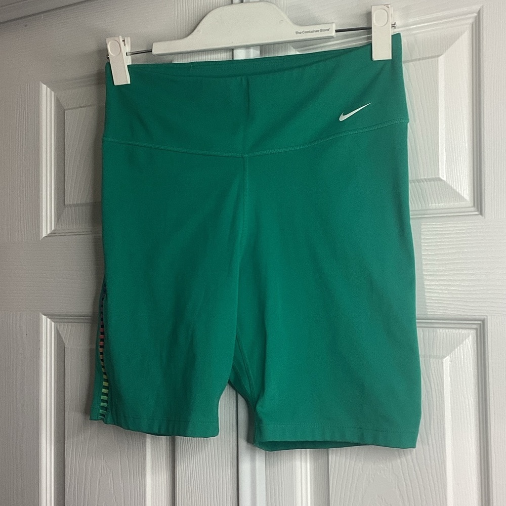 Nike Women's Teal Bike Shorts Pockets‎ Side Color M
